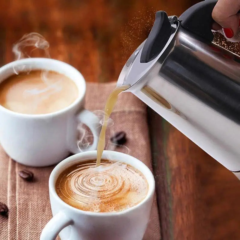 100ml/200ml/300ml/450ml Portable Espresso Coffee Maker Moka Pot Stainless Steel Coffee Brewer Kettle Pot for Pro Barista