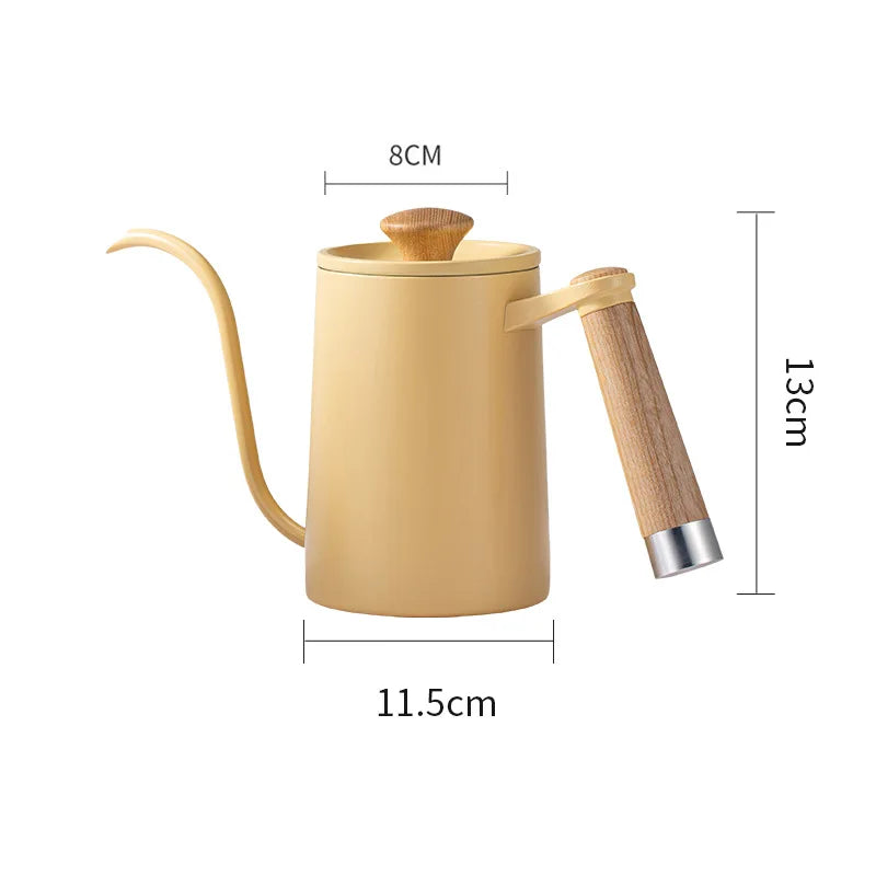 Stainless Steel Gooseneck Pour Over Coffee Kettle, Narrow Long Spout, Hand Drip Kettle, Coffee Accessories, 420ml, 650ml