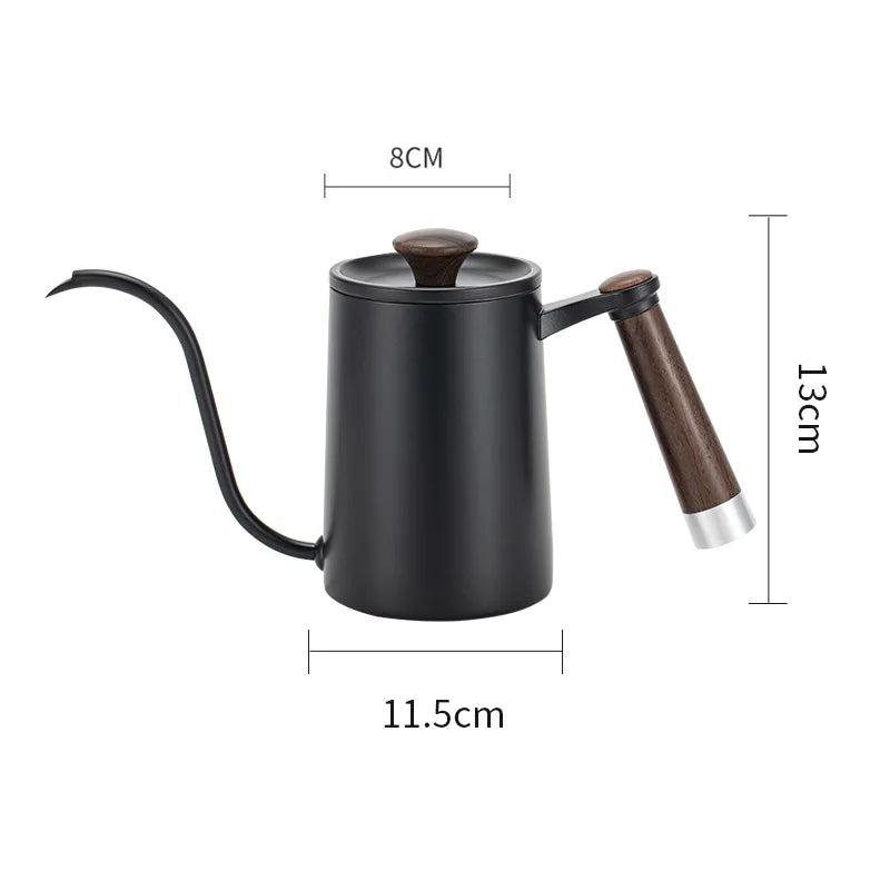 Stainless Steel Gooseneck Pour Over Coffee Kettle, Narrow Long Spout, Hand Drip Kettle, Coffee Accessories, 420ml, 650ml