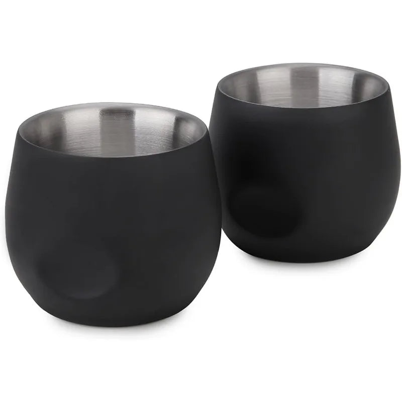 150ml 200ml Durable Coffee Mug Espresso Cup, Double Insulation 304 Stainless Steel Coffee Cups Kitchen Tools Coffee Accessories