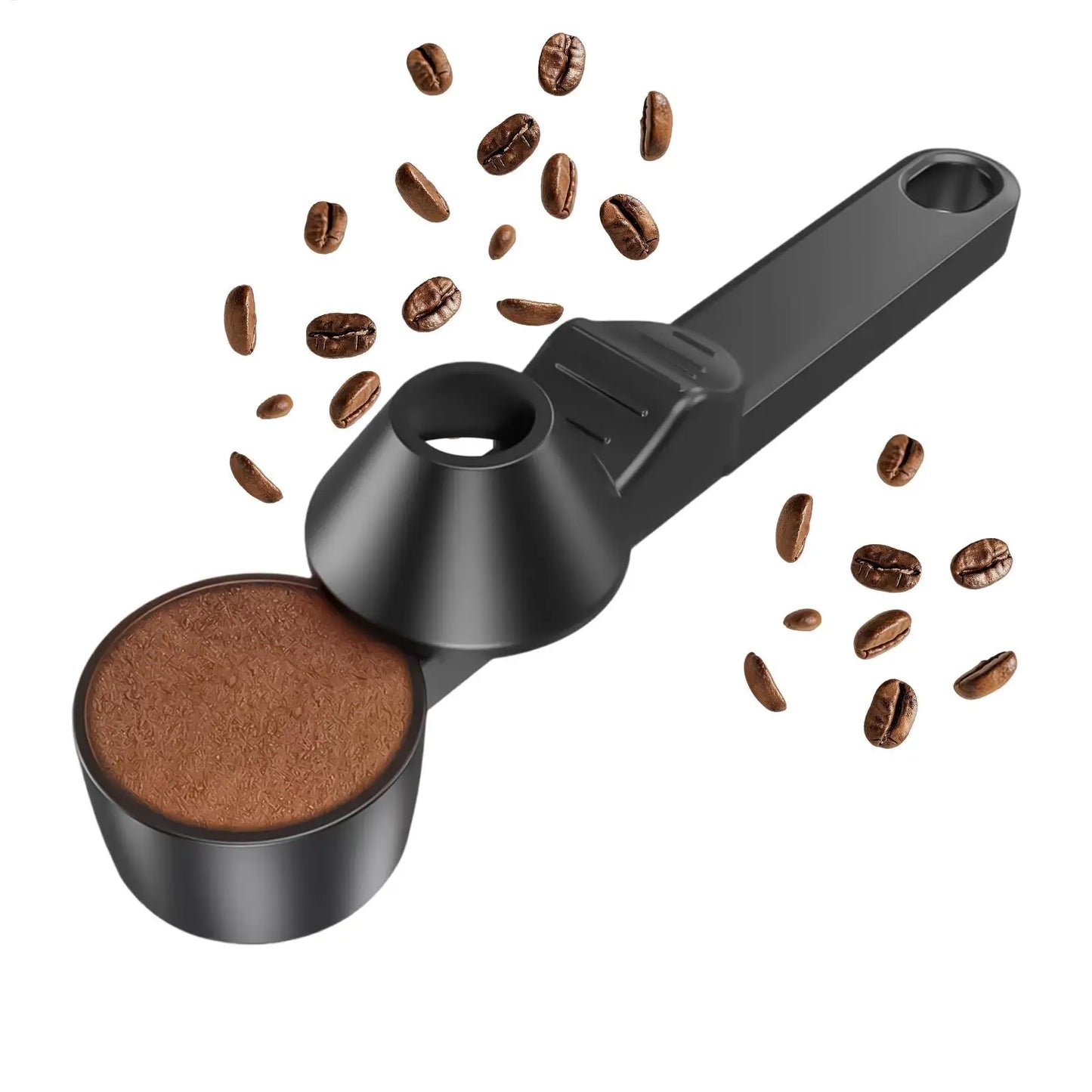 Coffee Scoop With Funnel Adjustable Sliding Measuring Spoon For Ground Coffee Protein Formula, Home Kitchen RV Travel