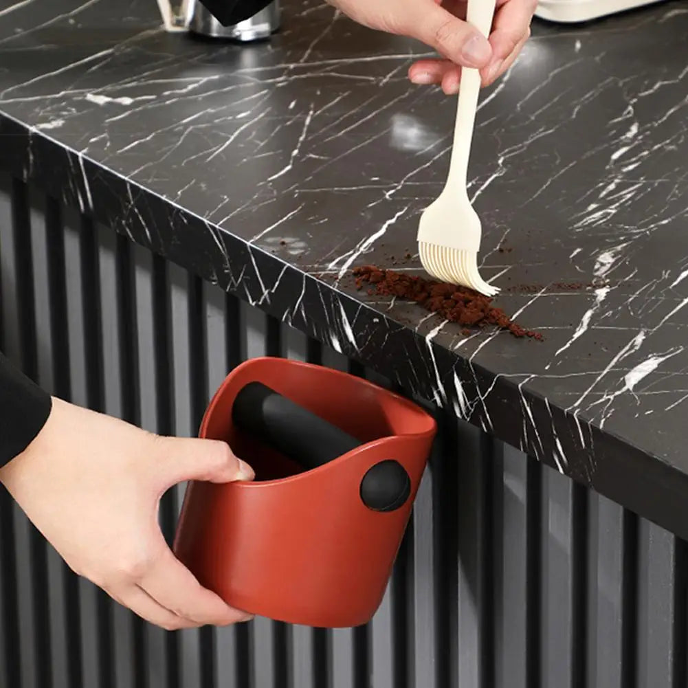 Coffee Knock Box Anti Slip Shock-Absorbent Grind Dump Espresso Grounds Waste Bin Barista Accessories Maker Tools