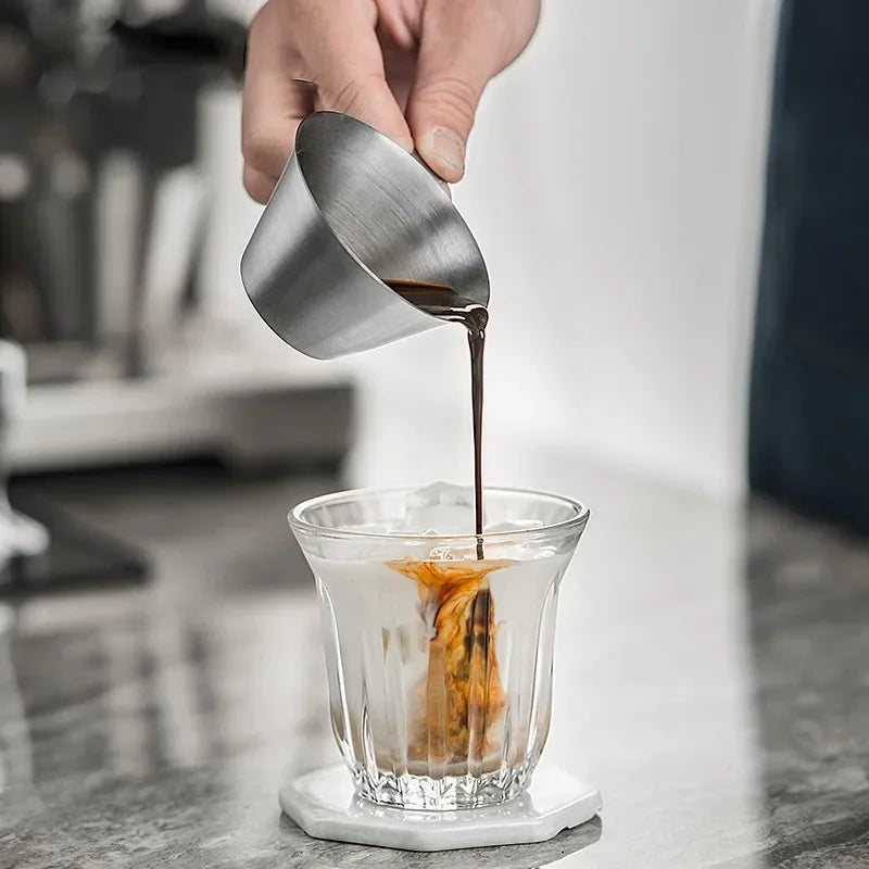90ml/250ml Coffee Measuring Cup 304 Stainless Steel Espresso Extraction Cup Coffee Small Ounce Cup Barista Utensils