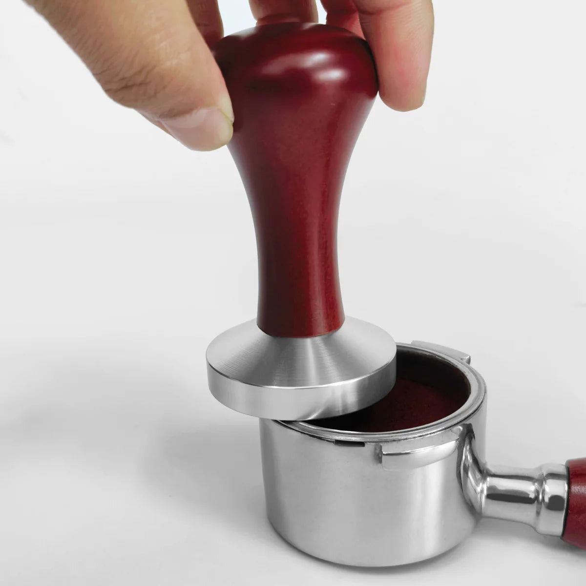 51mm 53mm 58mm Espresso Tamper Coffee Barista Flat Base Coffee Tampers With Wood Handle