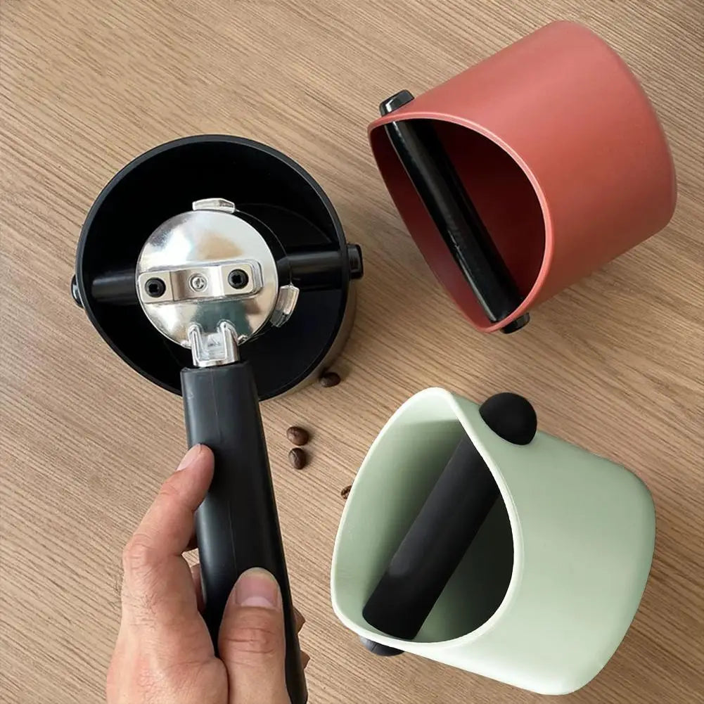 Coffee Knock Box Anti Slip Shock-Absorbent Grind Dump Espresso Grounds Waste Bin Barista Accessories Maker Tools