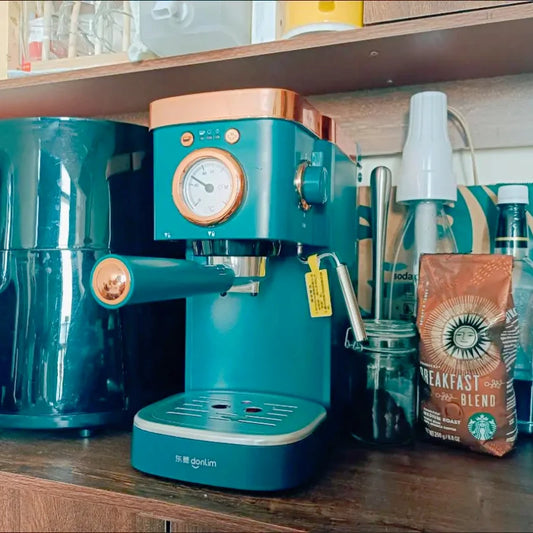 Coffee machine Household Italian high pressure steam beating milk foam grinding beans freshly brewed coffee coffee machine new