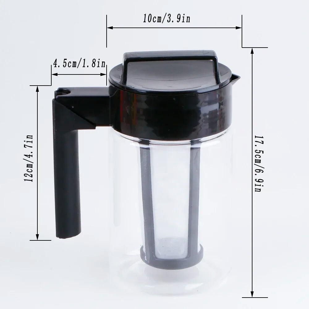 1pcs 900ML/1300ML/2000ML Cold Brew Iced Coffee Maker With Coffee Filter and Handle