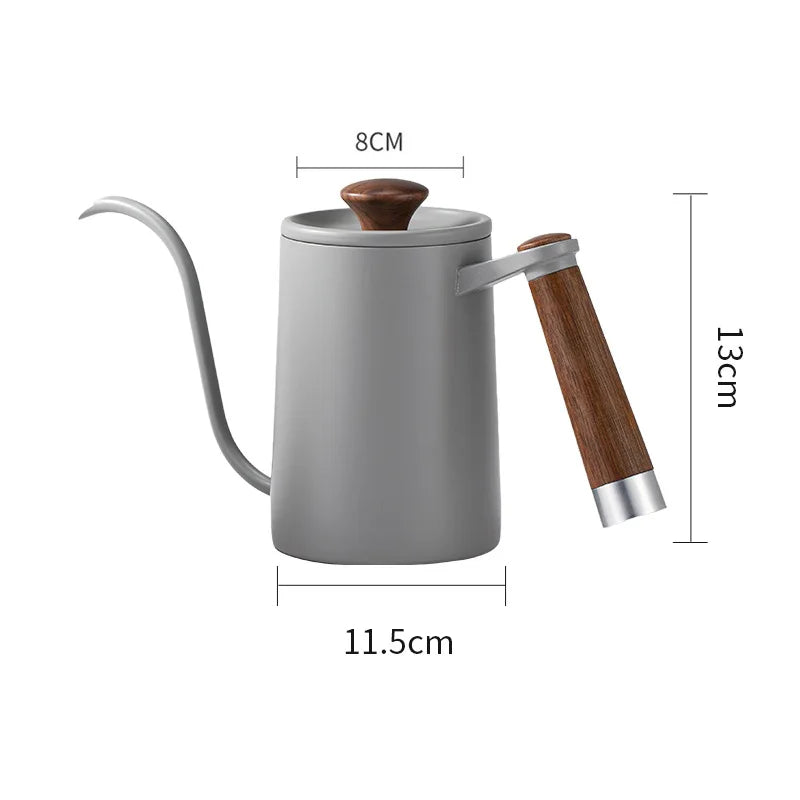 Stainless Steel Gooseneck Pour Over Coffee Kettle, Narrow Long Spout, Hand Drip Kettle, Coffee Accessories, 420ml, 650ml