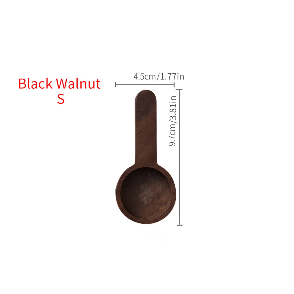 1PC Walnut coffee scoop, solid wood scoop, gram scoop, coffee powder and milk powder measuring spoon.