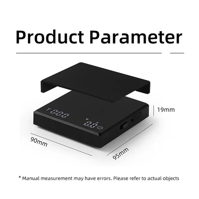 Coffee Scale with Timer Rechargeable Digital Scale 0.1g High Precision 3 Modes Drip Espresso Scale Barista Gift
