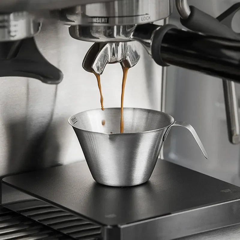 90ml/250ml Coffee Measuring Cup 304 Stainless Steel Espresso Extraction Cup Coffee Small Ounce Cup Barista Utensils