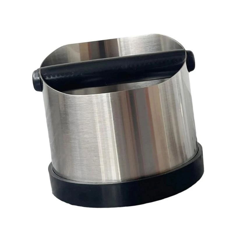 Coffee Knocks Box with Beveled Design and Rubber Rings Coffee Ground Bin for Stable and Quiet Use in Kitchens D2RD