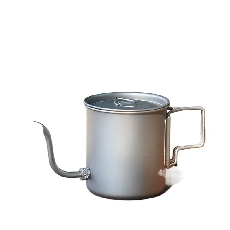 Gooseneck Pour Over Coffee Kettle Foldable Handle Ultra Light Drip Coffee Compatible for Camping Hiking Travel