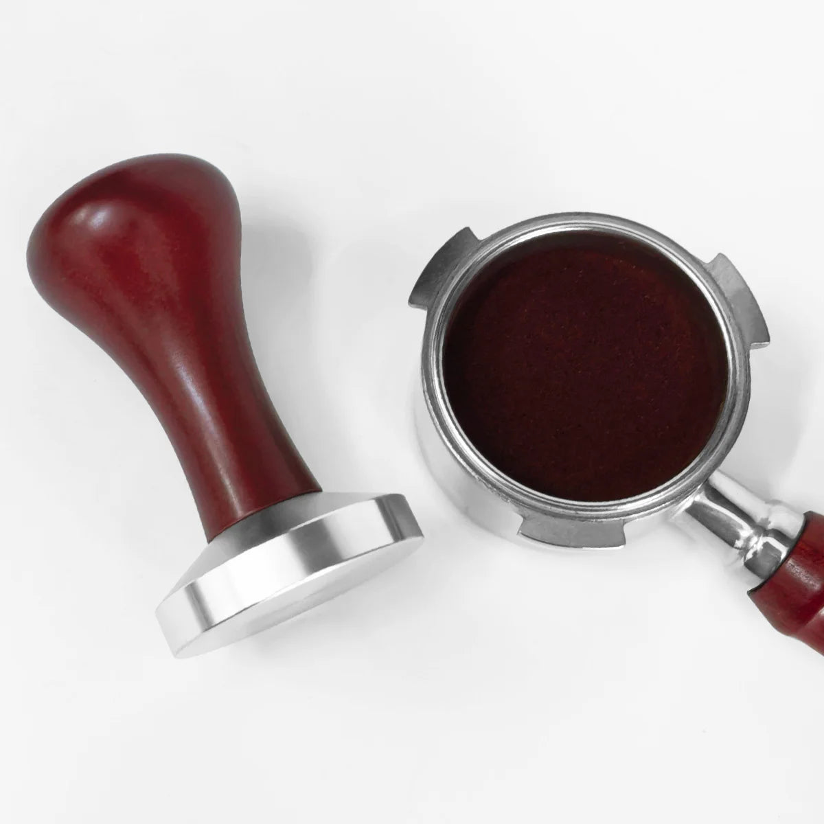 51mm 53mm 58mm Espresso Tamper Coffee Barista Flat Base Coffee Tampers With Wood Handle