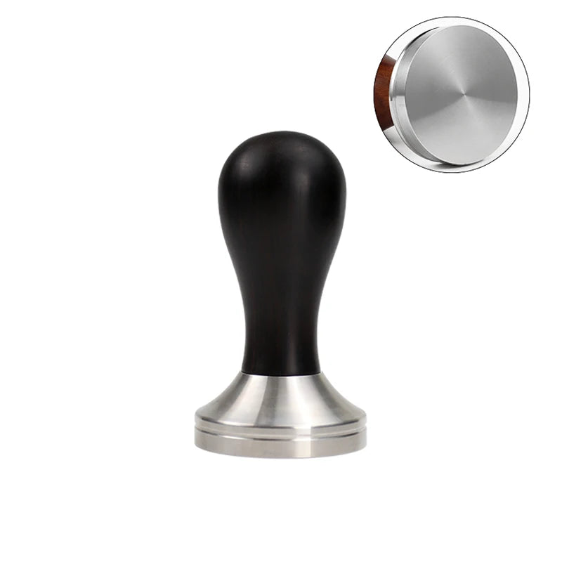 Coffee Tamper 41mm 49mm 51mm 53mm 57.5mm 58.35mm Wooden Handle Stainless Steel Delonghi Breville Barista Espresso Accessories