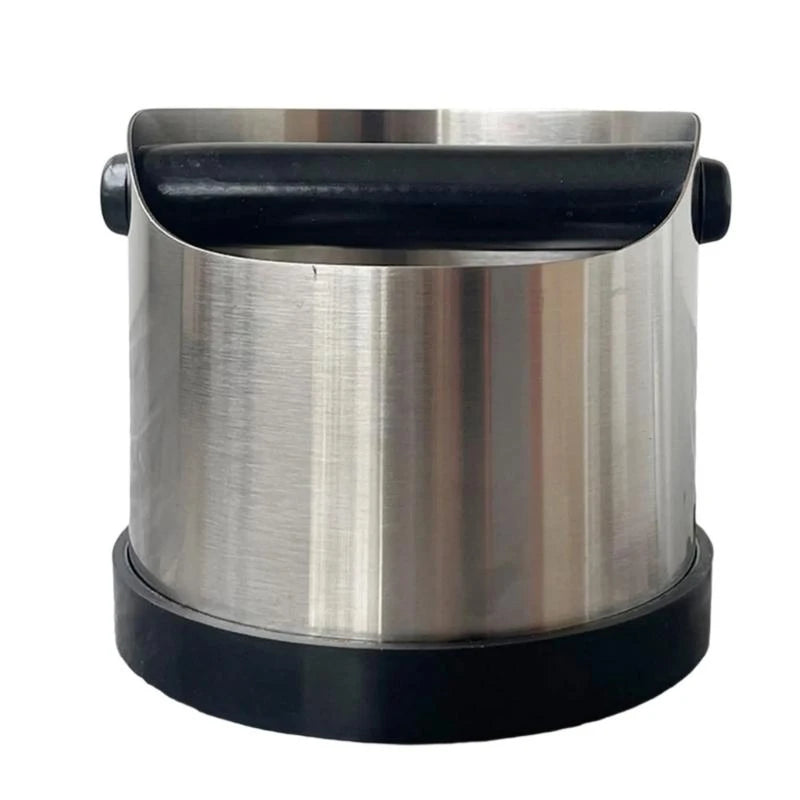 Coffee Knocks Box with Beveled Design and Rubber Rings Coffee Ground Bin for Stable and Quiet Use in Kitchens D2RD
