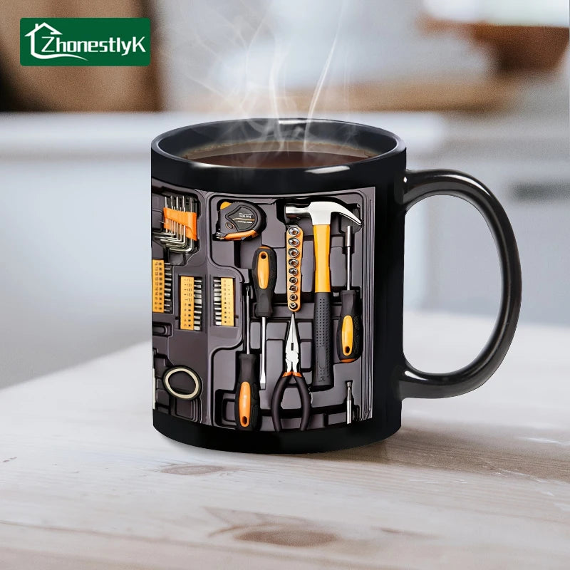 Creative Toolbox Ceramic Coffee Cup 3D Milk Tea Water Cups Breakfast Mug Household Drinkware Birthday Gift