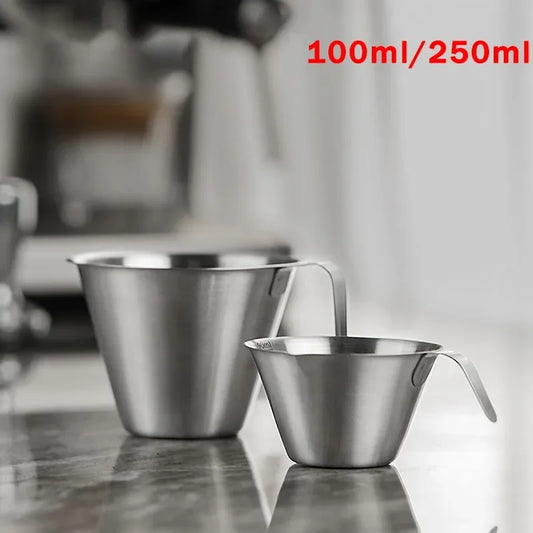 90ml/250ml Coffee Measuring Cup 304 Stainless Steel Espresso Extraction Cup Coffee Small Ounce Cup Barista Utensils