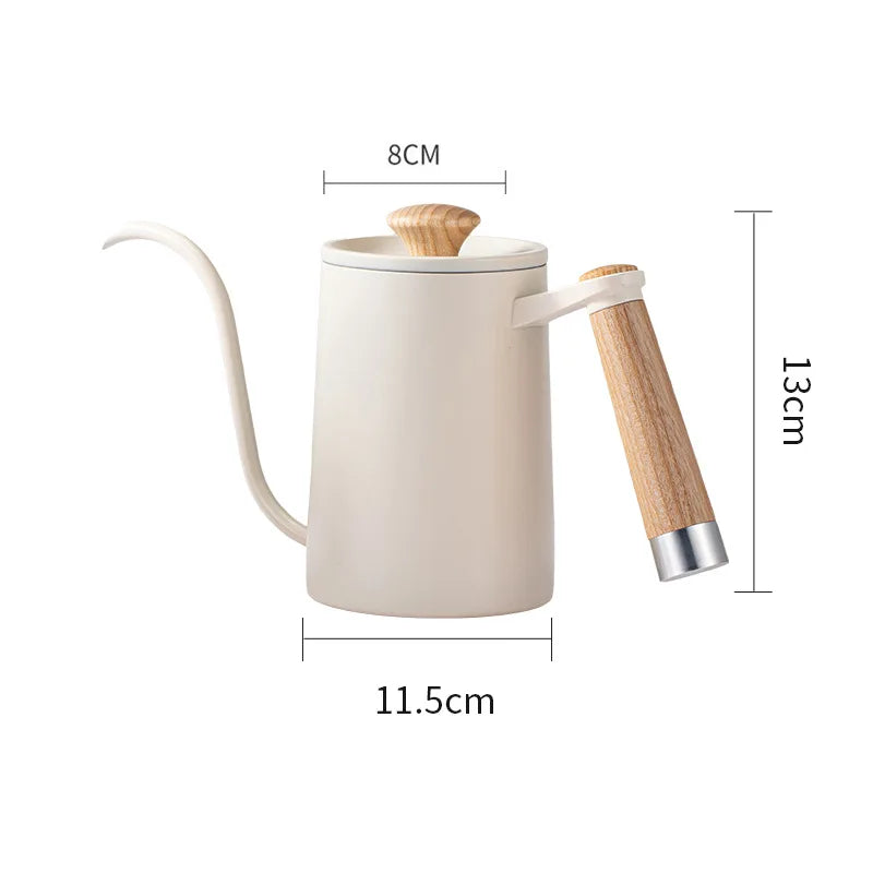 Stainless Steel Gooseneck Pour Over Coffee Kettle, Narrow Long Spout, Hand Drip Kettle, Coffee Accessories, 420ml, 650ml