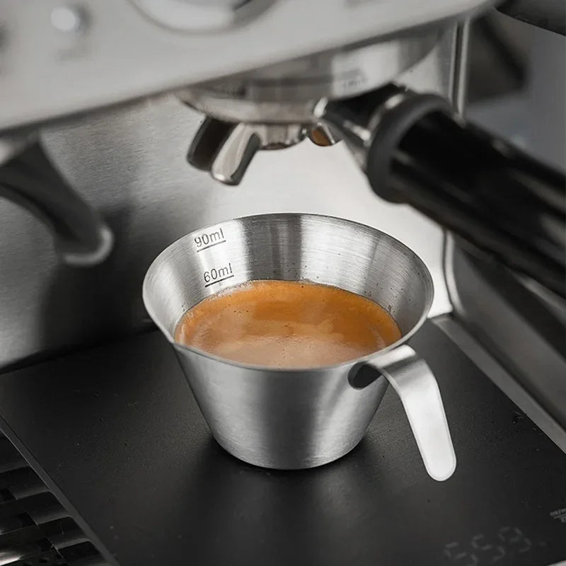 90ml/250ml Coffee Measuring Cup 304 Stainless Steel Espresso Extraction Cup Coffee Small Ounce Cup Barista Utensils
