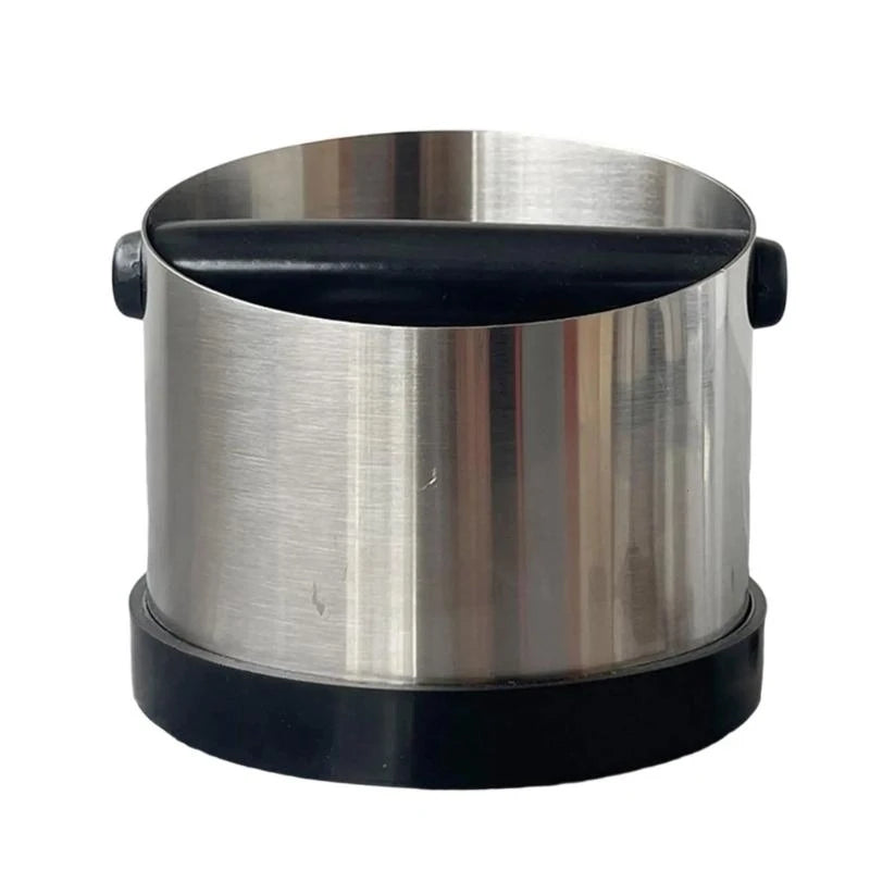 Coffee Knocks Box with Beveled Design and Rubber Rings Coffee Ground Bin for Stable and Quiet Use in Kitchens D2RD